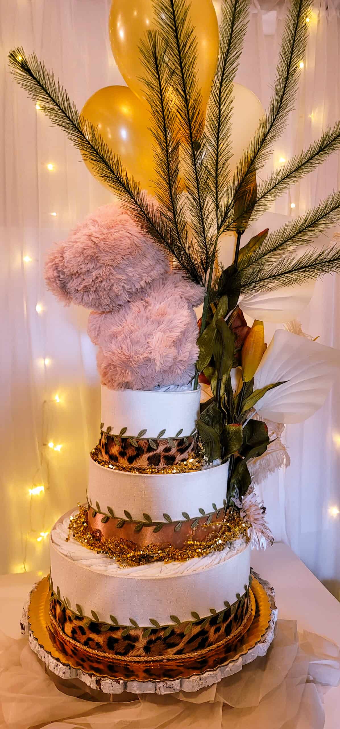 We can bearly wait diaper cake