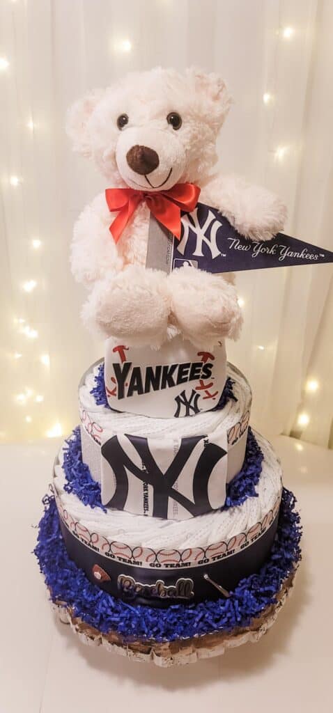 Yankees Diaper Cake